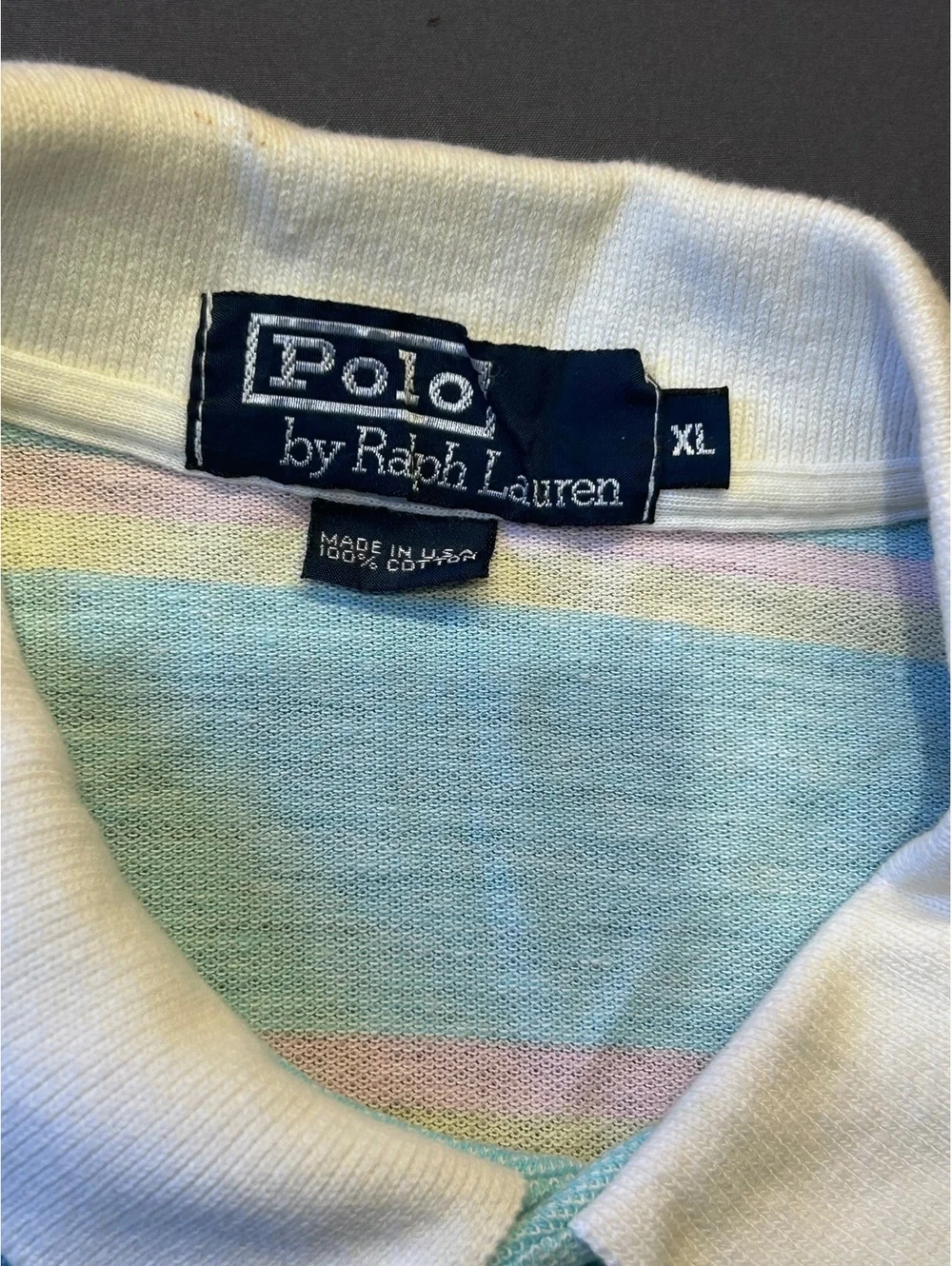 Polo Ralph Lauren pastel striped short sleeve polo shirt